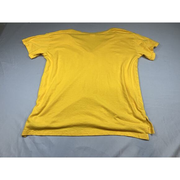 Victoria’s Secret PINK Yellow V-Neck T-Shirt Women’s Size M - Picture 3 of 6